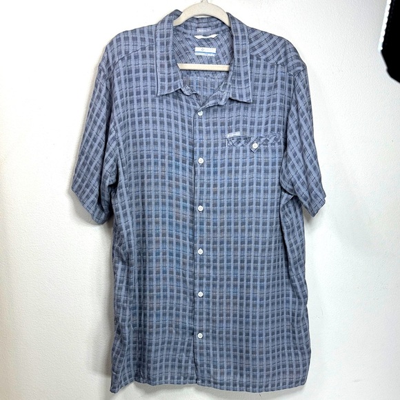 (P) Columbia Men's Gray Plaid Shirt, Modal Blend, XXL - Picture 2 of 13